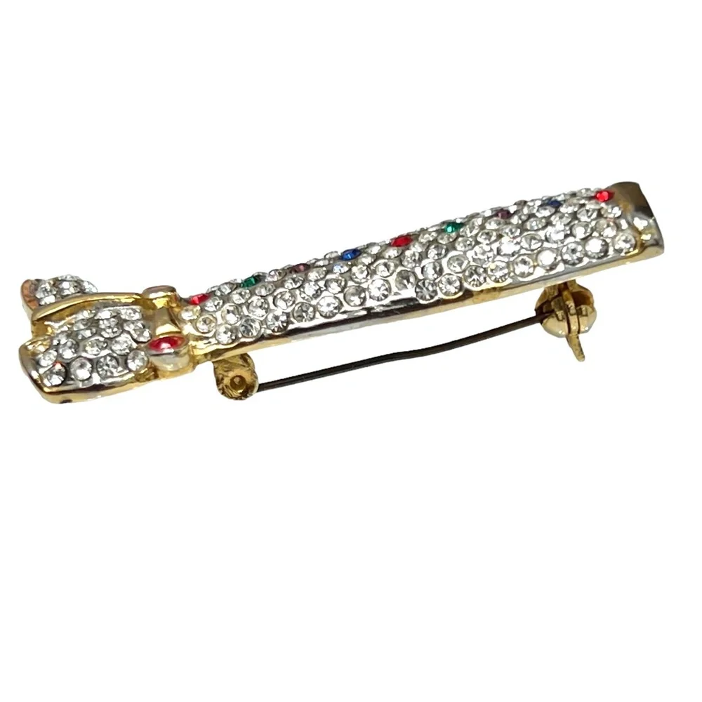 VINTAGE CRYSTAL COWBOY BOOT BROOCH